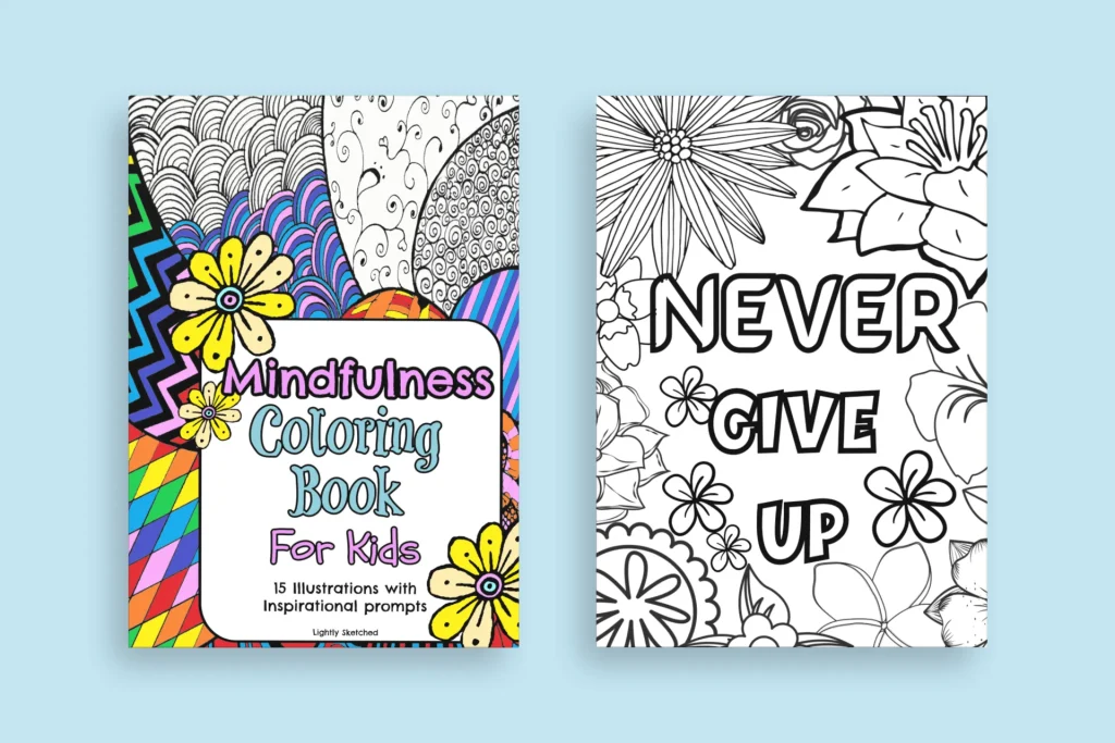 Printable mindfulness coloring sheets: Relax and De-stress Now